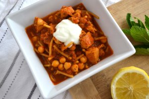 Spicy Chicken, Tomato & Chickpea Soup